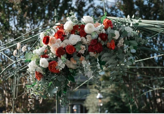 emily and jon wedding flower arrangement 16